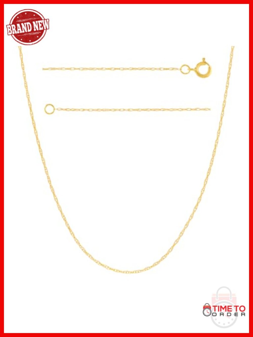 14K Solid Gold Rope Chain Necklace, Thin Braided Dainty Pendant Chain, 0.7-1.2mm